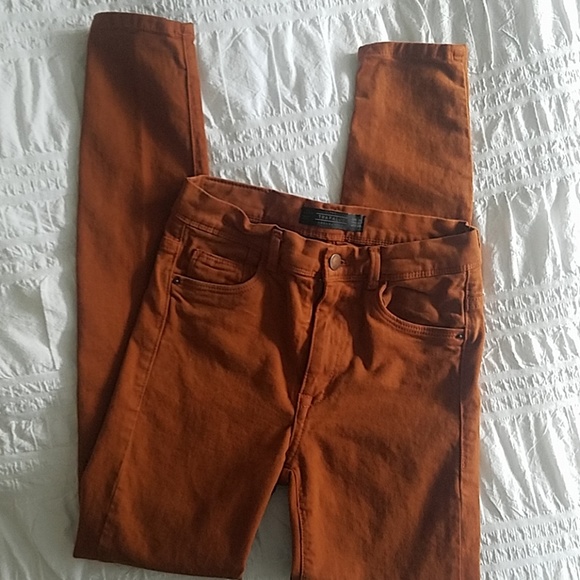 Zara Pants & Jumpsuits Zara Skinny Burnt Orange Pants Poshmark